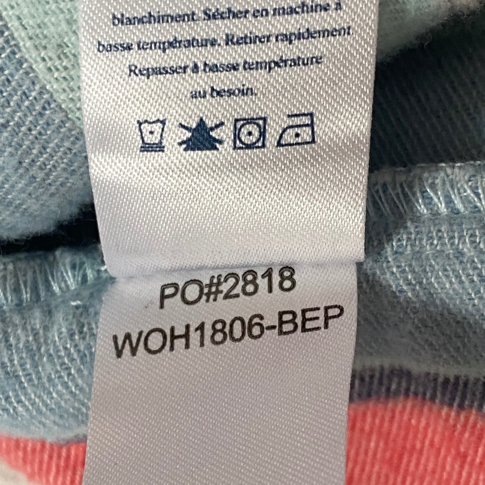 Faherty Baja Sierra Paradise Poncho Hoodie Pullover Striped Organic Cotton XL - Picture 7 of 8
